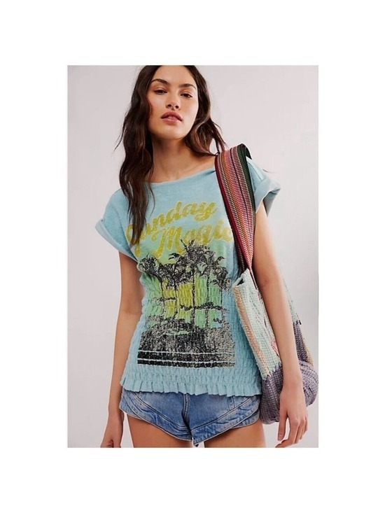 Free People Tops - NWOT Free People Sadie Towel Terry Smocked Top XS $68